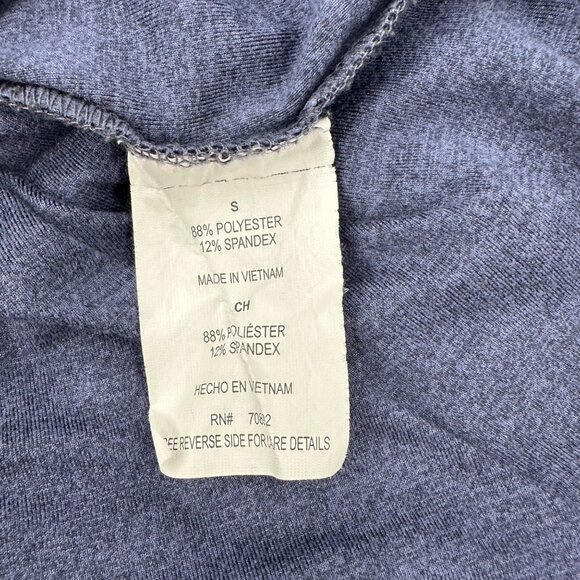 Apana Womens Heathered Blue1/4 Zip Pullover Lightweight Long-Sleeve Top S - Picture 8 of 12